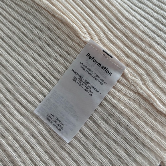 Reformation Wrap Sweater Size XS, Tencel/Linen Lightweight, Cream, EUC - Picture 11 of 16